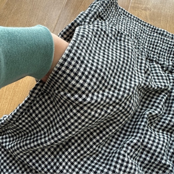 United By Blue Linen Pull-On Short and Cropped Tank Set, Black/White Gingham, L - Picture 12 of 16